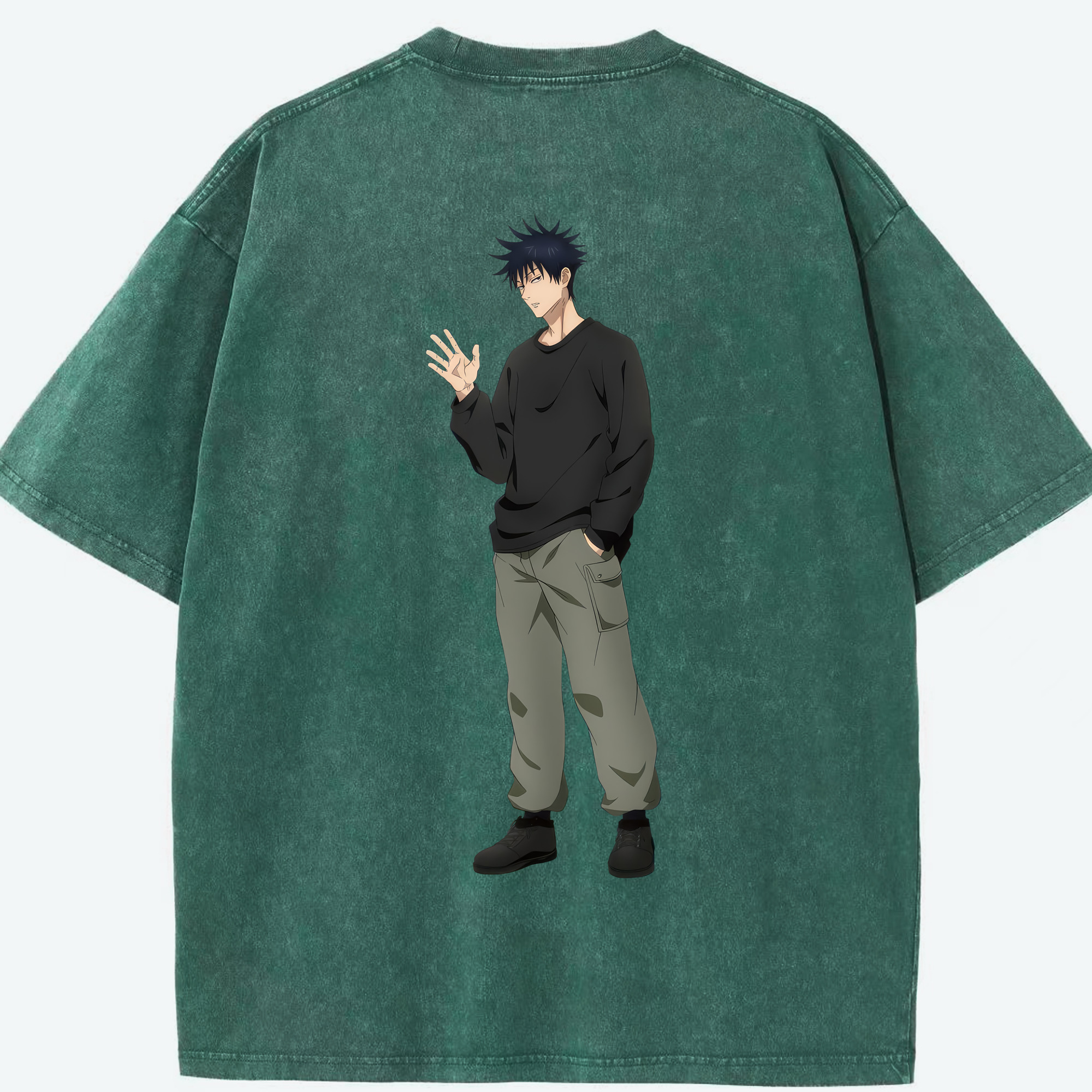 （画像用） 呪術廻戦 Jujutsu Kaisen 綿100% ヴィンテージ風 半袖Tシャツ（背面プリント）